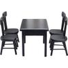 Black Chairs 5Pcs Miniature Table and Chairs Mini Dining Table Set for 4 Doll House Miniature Furniture and Accessories Furniture view 1