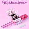 Amazmic Toys for Girls, Kids Karaoke Microphone Toddler Microphone for Kids with Lights, for Girls, Birthday Party Boys Toy Age 3 4 5 6 7 8+(Light Pink) view 2