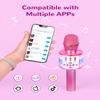 Amazmic Toys for Girls, Kids Karaoke Microphone Toddler Microphone for Kids with Lights, for Girls, Birthday Party Boys Toy Age 3 4 5 6 7 8+(Light Pink) view 3