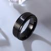 Adreamz 8mm Black Brushed 316L Stainless Steel Spinner Anxiety Fidget Ring For Men Women Comfort Wedding Band 10.5 view 2