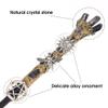 Bubbmi Crystal Witch Magic Wand with Crystal, Wooden Gems Wizard Halloween Christmas Cosplay Accessories Sorcerer Collection Witchcraft Props with Gift Box (Black 3) view 2