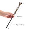 Bubbmi Crystal Witch Magic Wand with Crystal, Wooden Gems Wizard Halloween Christmas Cosplay Accessories Sorcerer Collection Witchcraft Props with Gift Box (Black 3) view 3