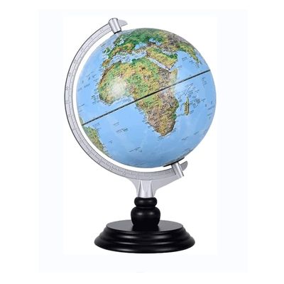 OLOTU Globe Kids World Globe with Raised Relief Learning Educational Rotating World Map Globe Lighting Globe 10 Inch Globe for Decor