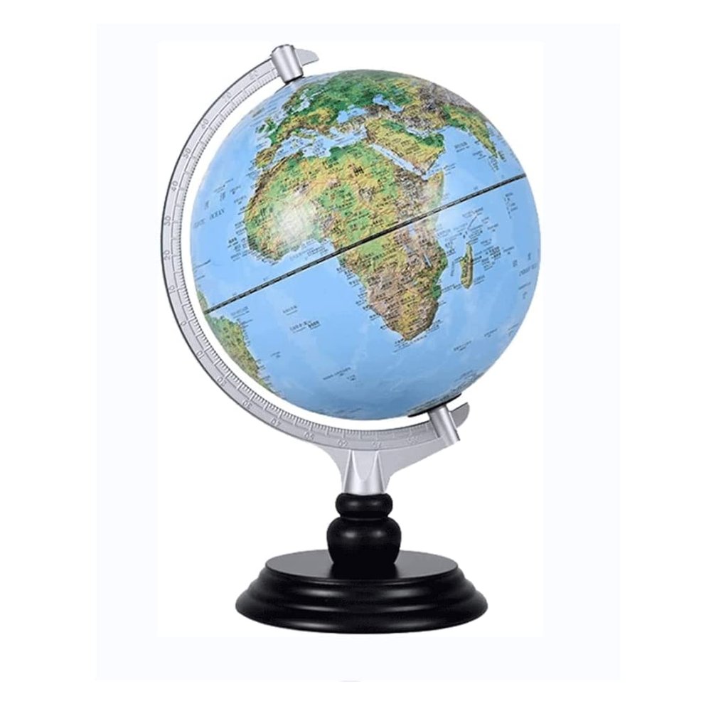 OLOTU Globe Kids World Globe with Raised Relief Learning Educational Rotating World Map Globe Lighting Globe 10 Inch Globe for Decor
