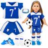 American 18 inch Doll Clothes Accessories-Soccer Uniform Valentine's Gifts for 18 Inch Girl Dolls (Sports) view 1