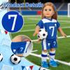 American 18 inch Doll Clothes Accessories-Soccer Uniform Valentine's Gifts for 18 Inch Girl Dolls (Sports) view 3