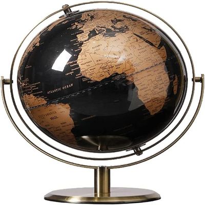 Globe Premium World Globe with Metal Stand and Black Sea Educational Geographic Globe 2 Pack for Home, Office and Classroom Globe for Decor