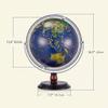 OLOTU Globe Newest World Globe 3D Stereo Lighting Kids Adult Globe Lights World Globe with Wooden Stand 32cm/12.5" Globe for Decor view 2