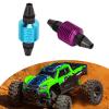 2Pcs RC Aluminum Fuel Tank Air Cooler Universal RC Car Engine Accessories for HSP 1/8 1/10 94122 94188 RC Car, Blue and Purple view 4