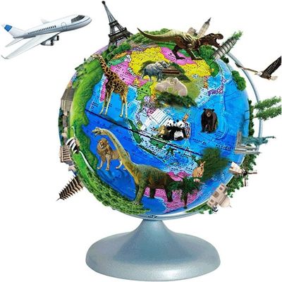 OLOTU Globe Classic Mini Educational Rotating World Map Globe Decorative Earth Kids Globe Desktop Globe 7.8 Inch Globe for Decor