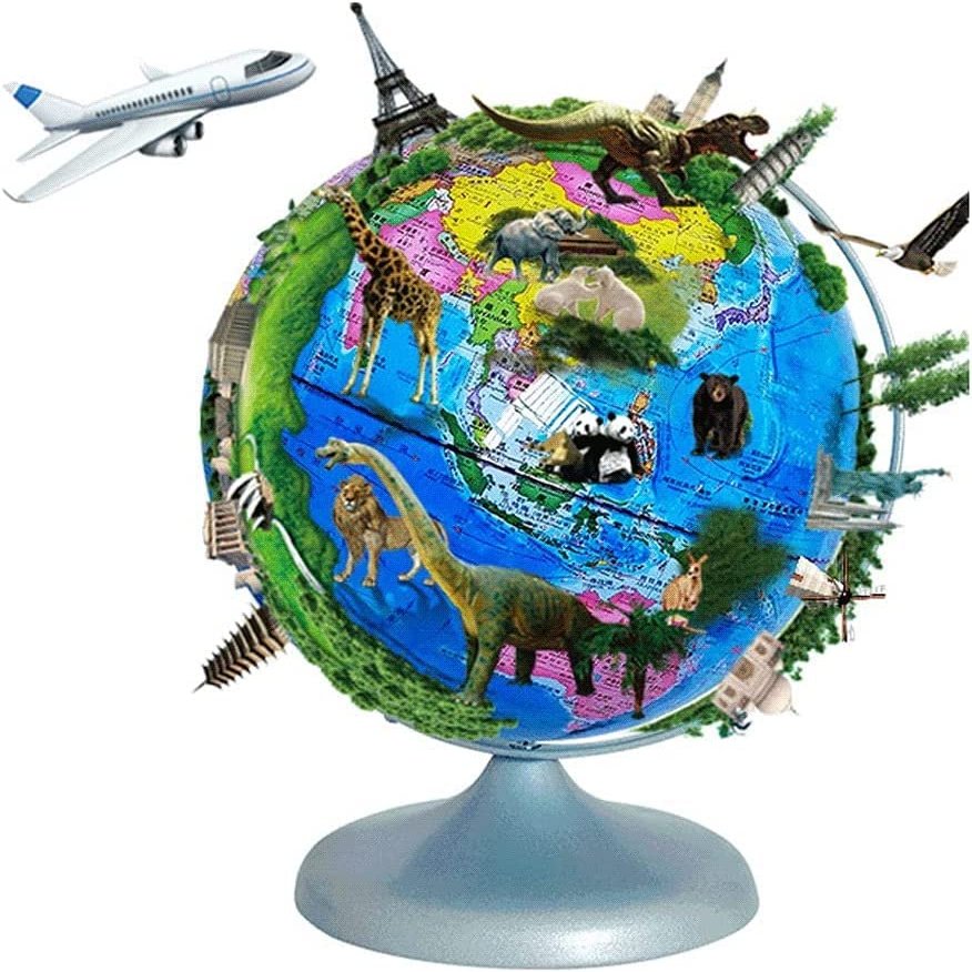 OLOTU Globe Classic Mini Educational Rotating World Map Globe Decorative Earth Kids Globe Desktop Globe 7.8 Inch Globe for Decor