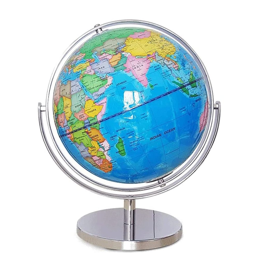 OLOTU Globe Education Adult Desktop Geographical Globe 12.5 -inch Large Earth 720  Rotation World Globe with Metal Bracket Globe for Decor