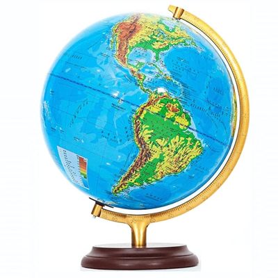 OLOTU Globe World Globe Lighted Globe Light with Stand Blue Desktop Geo Globe Kids and Adults 12.5" Illuminated Led Globe Globe for Decor