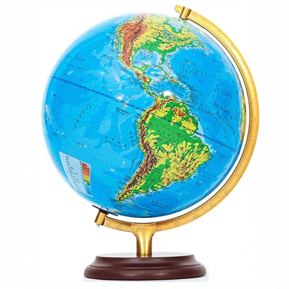 OLOTU Globe World Globe Lighted Globe Light with Stand Blue Desktop Geo Globe Kids and Adults 12.5" Illuminated Led Globe Globe for Decor