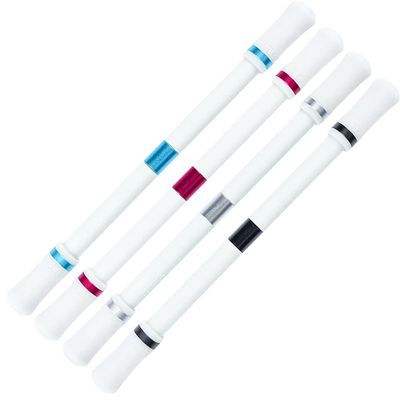 4 Pieces Spinner Pen Finger Pen Rotating Gaming Gel Pens Flying Pen Finger Rotating Pen Entertainment Release Pressure Toy for Kids Students Teens Student Games Gift (White)