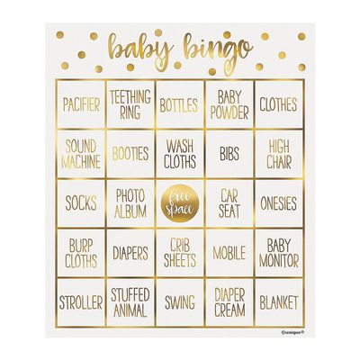 Oh Baby Gold Bingo Game