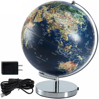 OLOTU Globe Geo Globes Led Lighting Globes for Kids and Adults, Large World Globes Desktop Educational Globes Navy Blue Globes 12 Inch Globe for Decor