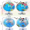 Globe Desktop Earth Globe with Metal Base Educational Geographical Globe for Kids and Adults 9.8 Inch Blue Ocean World Globe Globe for Decor view 2