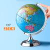 OLOTU Globe World Globe with Metal Stand and Magnifying Glass Geographic Globe Desk Hd Map Globe for Adults and Kids Globe for Decor view 2