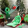 Bencailor Christmas Elf Accessories Elf Clothes Set Including Bathrobe Christmas Sleeping Bag Apron Hammock Shoes Scarf for Xmas New Year Party Decor(Elegant Style) view 2
