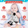 GKDOMS Baby Spiral Hanging Stroller and Car Seat Toys Black and White High Contrast Sensory Toy Newborn Plush Activity Toys Party Favors Quality Gifts for Baby Shower Valentine's-BEE view 3