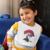 Beautiful Baby Bibs - Magenta Tree Baby Feeding Bibs - Colorful Bibs for Eating view 3