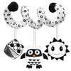 GKDOMS Baby Spiral Hanging Stroller and Car Seat Toys Black and White High Contrast Sensory Toy Newborn Plush Activity Toys Party Favors Quality Gifts for Baby Shower Valentine's-OWL view 1