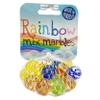 House of Marbles Rainbow Mix Net Bag of Marbles - 21-Piece Colorful Glass Marble Set with Varied Rainbow Colors, Patterns & Finishes, 20 Player Marbles & 1 Larger Shooter view 1