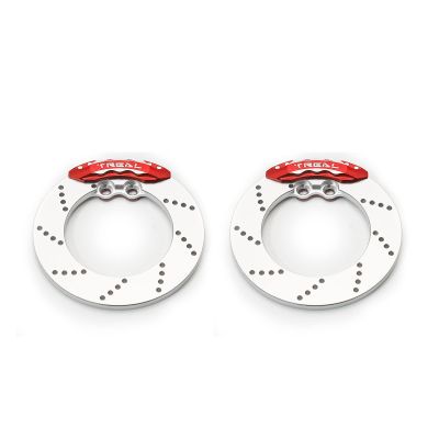TREAL Aluminum 7075 Brake Disc with Calipers (2) for Redcat GEN9-Silver