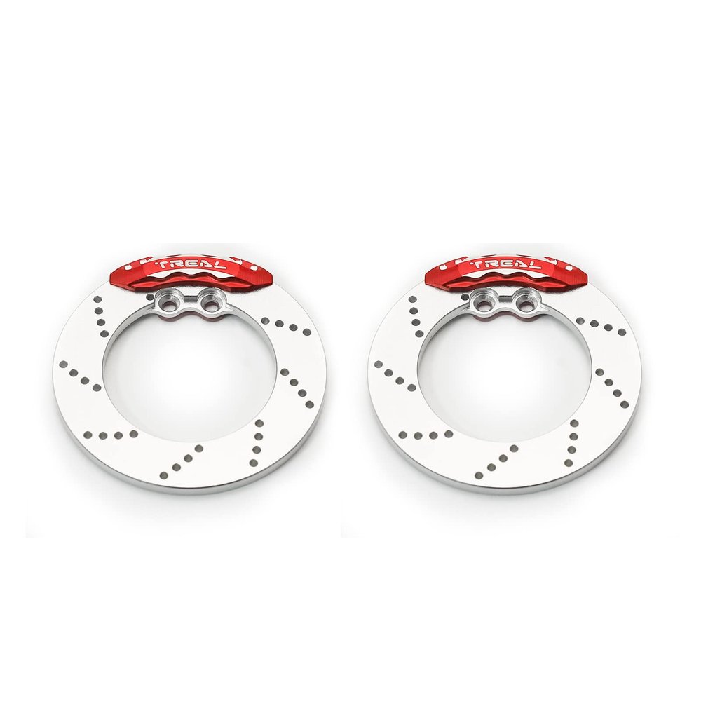 TREAL Aluminum 7075 Brake Disc with Calipers (2) for Redcat GEN9-Silver