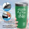 Cycling Green Viking Tumbler 20oz - I Ride To Escape - Bike Lovers Sport Hobby Biking Outdoor Activity Rider Funny Mountain Off Road Uncle view 4