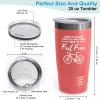Cycling Coral Viking Tumbler 20oz - I Ride To Escape - Bike Lovers Sport Hobby Biking Outdoor Activity Rider Funny Mountain Off Road Uncle view 3