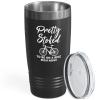 Cycling Black Viking Tumbler 20oz - Pretty Stoked To Be - Bike Sport Hobby Biking Outdoor Activity Rider Funny Mountain Workout Off Road Uncle view 1