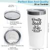 Cycling White Viking Tumbler 20oz - Pretty Stoked To Be - Bike Sport Hobby Biking Outdoor Activity Rider Funny Mountain Workout Off Road Uncle view 3