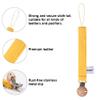 AmazingM Baby Food Grade Silicone Car Teether Toy with Pacifier Clip Holder,Teething Pain Relief Toys Gift Set for 3 Months+ Boys and Girls,Freezer Safe,BPA Free (Bulldozer, Yellow) view 2