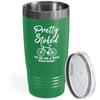 Cycling Green Viking Tumbler 20oz - Pretty Stoked To Be - Bike Sport Hobby Biking Outdoor Activity Rider Funny Mountain Workout Off Road Uncle view 1