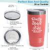 Cycling Coral Viking Tumbler 20oz - Pretty Stoked To Be - Bike Sport Hobby Biking Outdoor Activity Rider Funny Mountain Workout Off Road Uncle view 3