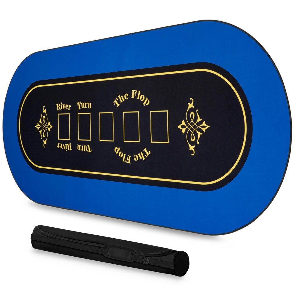 Texas Hold'em Poker Mat for Table 73 x 31.5 Inches, Barrington Replacement, Poker Table Top Fits Up to 10 Players, for Blackjack and Casino Games