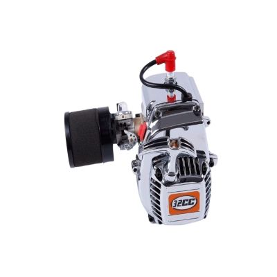 4 Bolts 32cc Chrome Engine 813 Carburetor And NGK Spark Plug) Fit 1/5 HPI Rovan KM BAJA Losi 5ive T FG GoPed RedCat