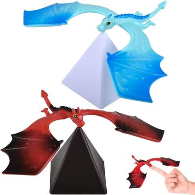 ArtCreativity Balance Dragon Toys for Kids Set of 2, Balancing Dragon Figurines with Pyramid Display Stands, Stress Relief Sensory Fidget Toy, Balancing Bird Toys for Kids