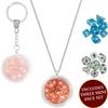 LYNX DND Dice Set Locket/Keychain - 3 Polyhedral Mini Dice Sets Included - Perfect RPG/Dungeons & Dragons (D&D) Accessories Gifts. Tiny/Micro Red, Blue & Clear Set have D20 D12 D10 D8 D6 Sided Dice. view 1