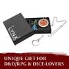 LYNX DND Dice Set Locket/Keychain - 3 Polyhedral Mini Dice Sets Included - Perfect RPG/Dungeons & Dragons (D&D) Accessories Gifts. Tiny/Micro Red, Blue & Clear Set have D20 D12 D10 D8 D6 Sided Dice. view 4