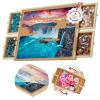 1000 Piece Rotating Puzzle Board with Drawers and Cover - 4 Drawers, Wooden Jigsaw Puzzle Table | 30 X 22| Jigsaw Puzzle Board - Portable Puzzle Tables for Adults and Kids by Beyond Innoventions view 1