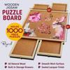 1000 Piece Rotating Puzzle Board with Drawers and Cover - 4 Drawers, Wooden Jigsaw Puzzle Table | 30 X 22| Jigsaw Puzzle Board - Portable Puzzle Tables for Adults and Kids by Beyond Innoventions view 4
