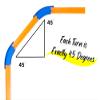 45 Degree Curved Tracks Compatible with Hotwheels Tracks - Set of 4 view 4