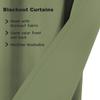 Turquoize Bedroom Blackout Curtains Panels Noise Reducing Thermal Insulated Solid Ring Top Blackout Window Curtains/Drapes, Energy Saving Nursery Curtains, 2 Panels, 52" W x 84" L, Sage view 3