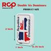 RCP PRODUCTS Dominoes Double 6 Tiles in Wooden Box.Dominican Republic Country Flag Engraved Dominoes view 2
