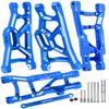 hopsupRC Suspension A-Arms Upgrades Part for 1/10 Slash 2WD VXL,4PCS Alloy Aluminum Front Rear Suspension A Arms and Tie Bar Hops Up,Replacement of 2555 3631 2532,Navy Blue view 1