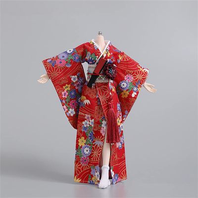 1/6 Scale Female Clothes, Japanese Kimono Dress Costume Clothing for 12inch Female PH TBL JO Action Figure Body (A-Long Version)