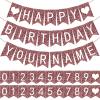 Meanplan 124 Pcs DIY Letter Banner Glitter Customizable Banner Reusable Happy Birthday Party Banner Decor Including 110 Letters and Numbers 5 Rope for Men Women Bunting Baby Shower Birthday Party view 1